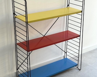 Early free standing Tomado bookshelves / shelving cabinet designed by D. Dekker - Mid Century