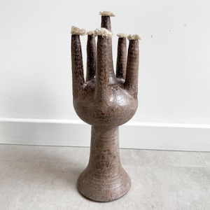 XL vintage Dutch studio pottery ceramic oil burner
