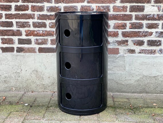 Vintage Round Kartell Cabinet With 3 Sliding Doors Anna Australia Vintage Round Kartell Cabinet With 3, Side Table With Sliding Doors
