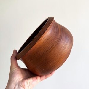 Mid Century solid teak bowl