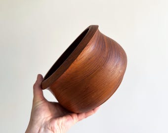 Mid Century solid teak bowl