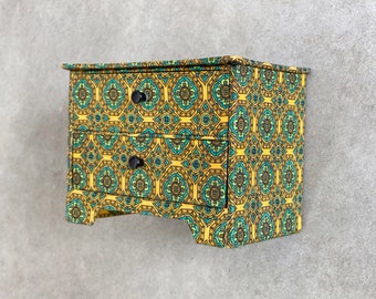 SOLD - Small Vintage fabric chest of drawers / storage box