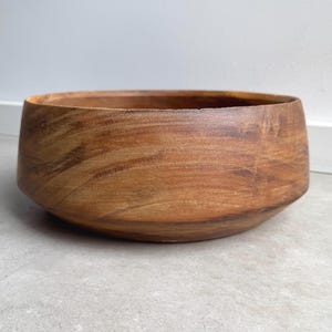 Large Mid Century organic wooden fruit bowl