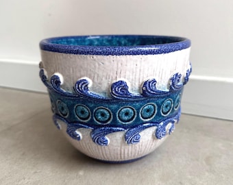 Vintage Fat Lava Italian ceramic planter