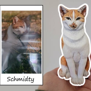Custom Cat Sculpture, Memorial Cat Gifts, Pet Loss Gifts, Polymer Clay ...