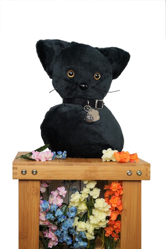 black cat plushie