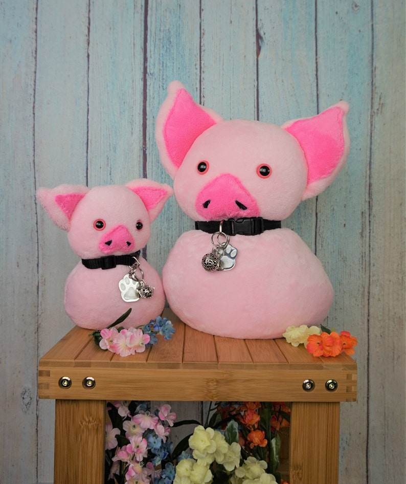 Weighted Stuffed Animal Pig Plushie Pig Stuffed Animal Etsy
