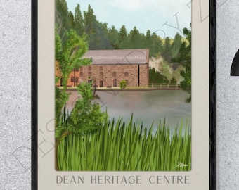 Dean Heritage Centre Art Print – Forest of Dean Illustration – Limited Edition A4 Signed Print