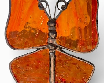Orange Glass Butterfly