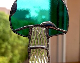 Green Glass Toadstool