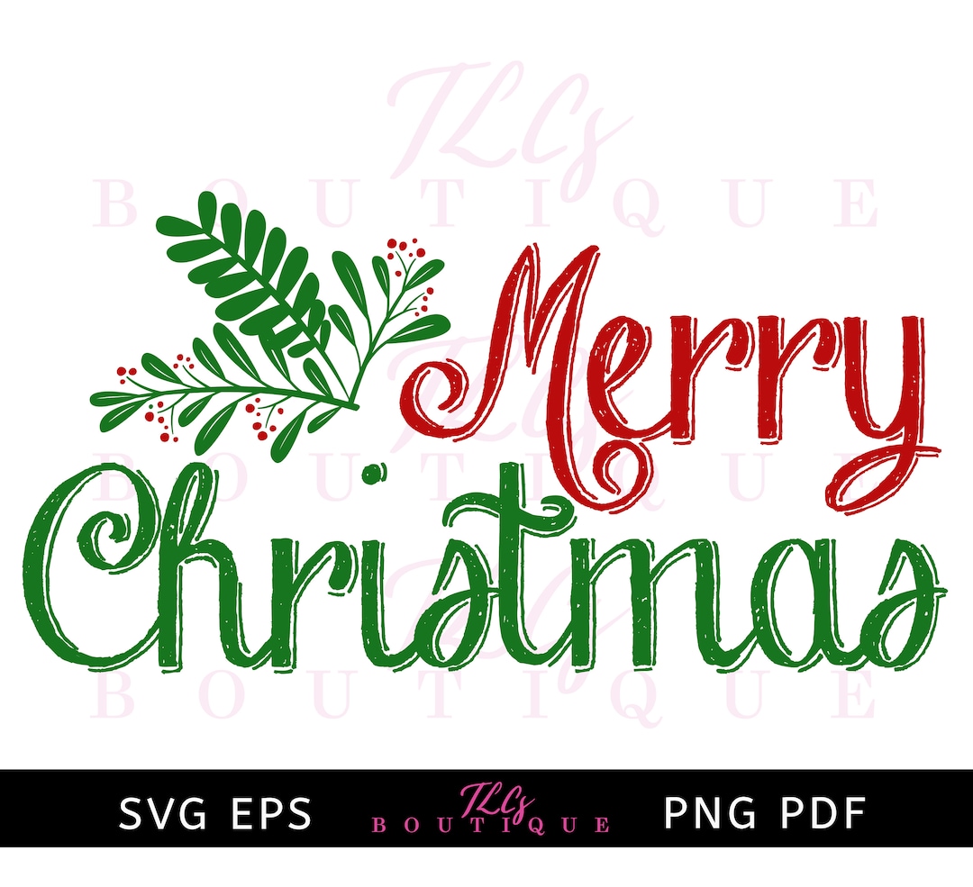 Merry Christmas SVG Pack - Etsy