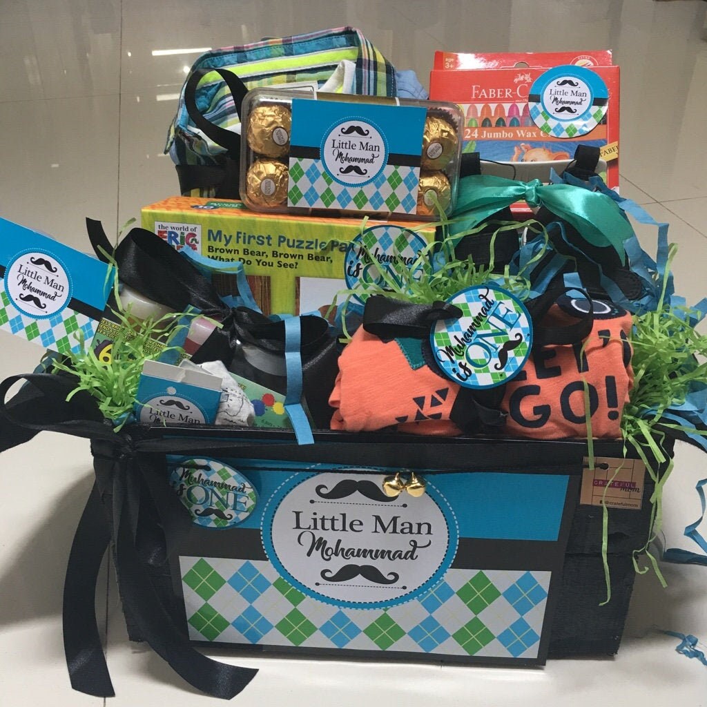 Customized baby gift crate basket Etsy