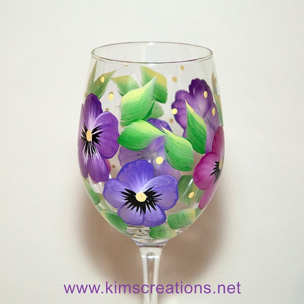 Painted Wine Glasses Etsy