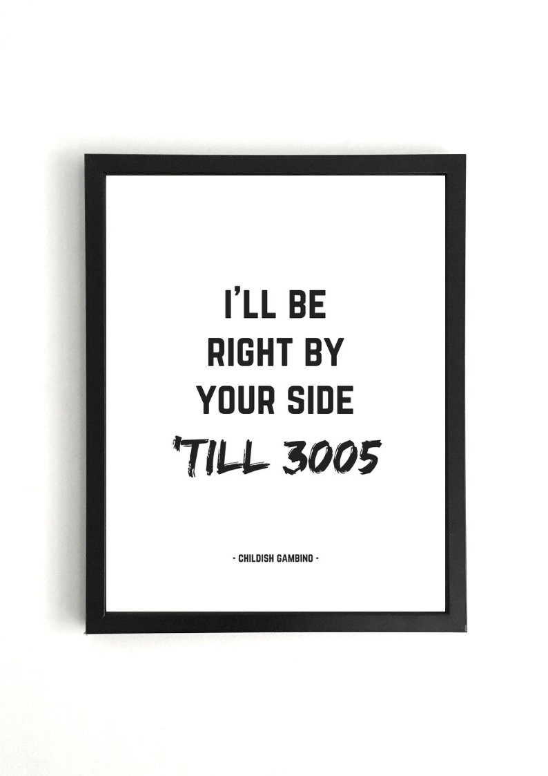 3005 Childish Gambino Print Etsy