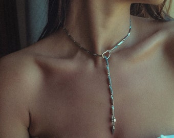 TEMPTRESS TIE chocker necklace, stainless steel, unisex, waterproof