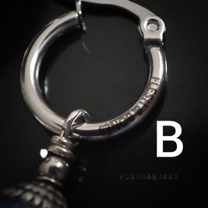 BLUE ELIXIR, Quartz mono earring, unisex with stainless hoop image 10