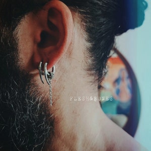 PACK Mono-boucle d&#39;oreille CLUB, créole en acier inoxydable, unisexe, étanche, zéro allergie