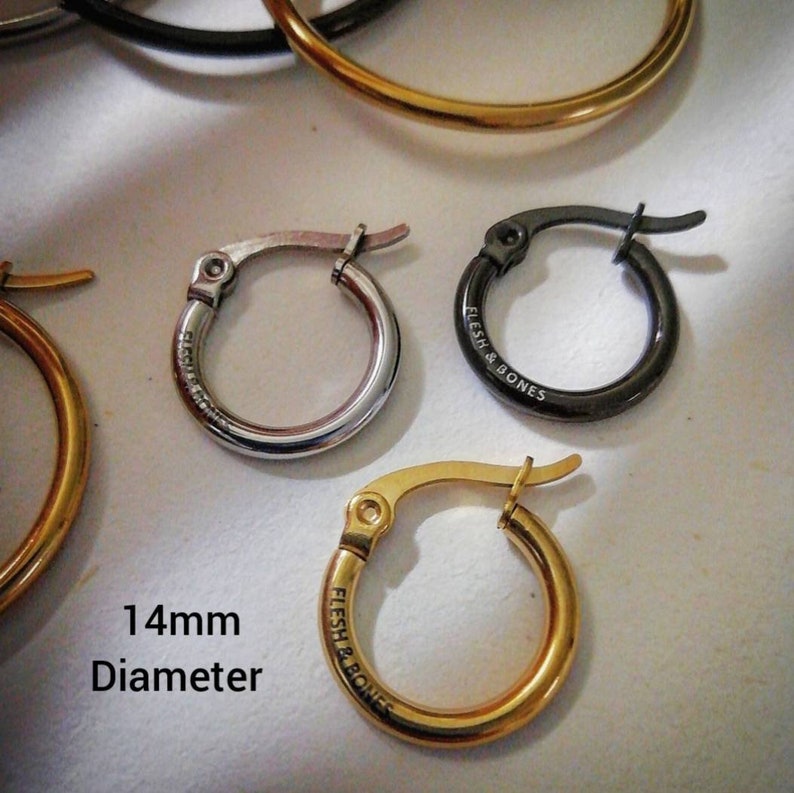 SINGLE HOOP F&B signature, en acier inoxydable, unisexe et gravé au laser image 3