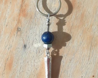 SILVER SPIKE Blue LAPISLAZULI dangling earring