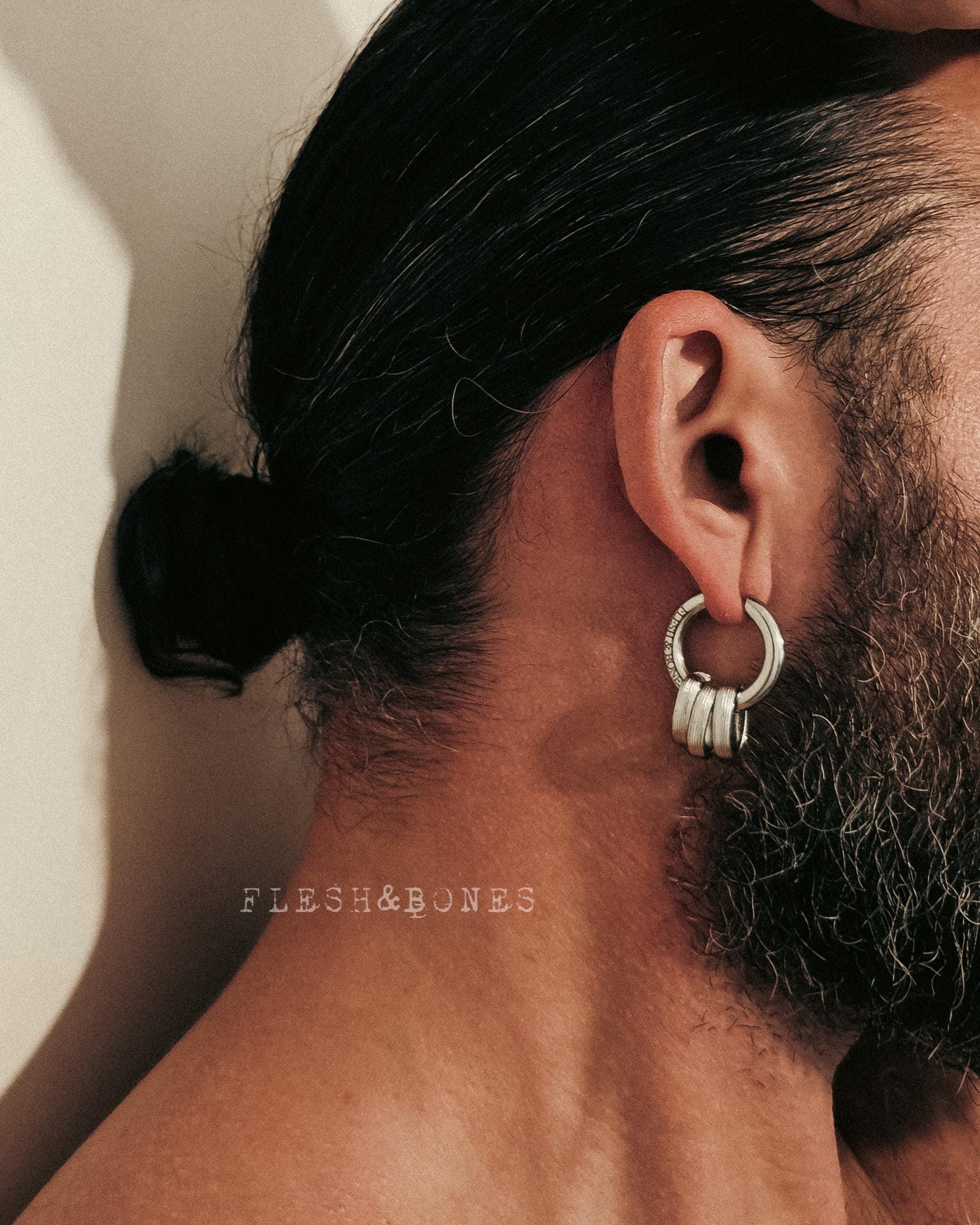 Orecchini A Perno Inox Orecchini A Cerchio Rotondi In Acciaio - Foto 2