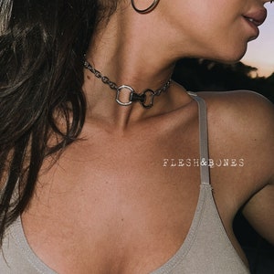 NEXUS chocker necklace, stainless steel, unisex, waterproof 画像 2