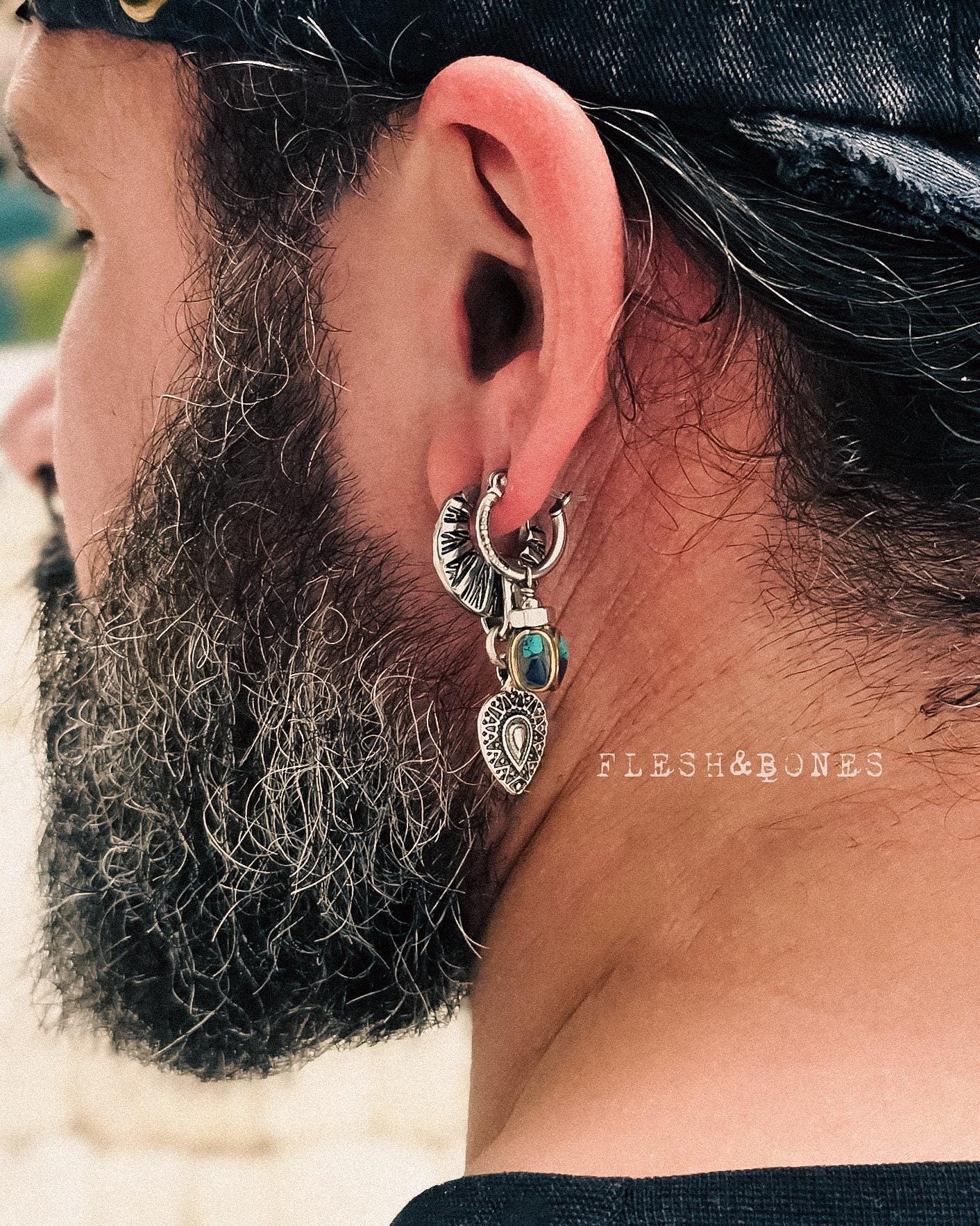 MONOLITH unisex mono earring, stainless, no allergy