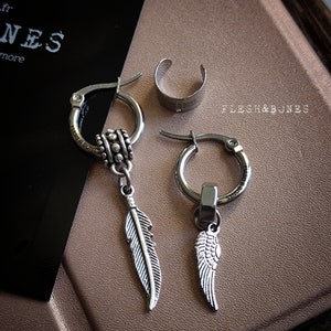 FLY Pack ! 2 mono earrings + 1 cuff + 1 bag
