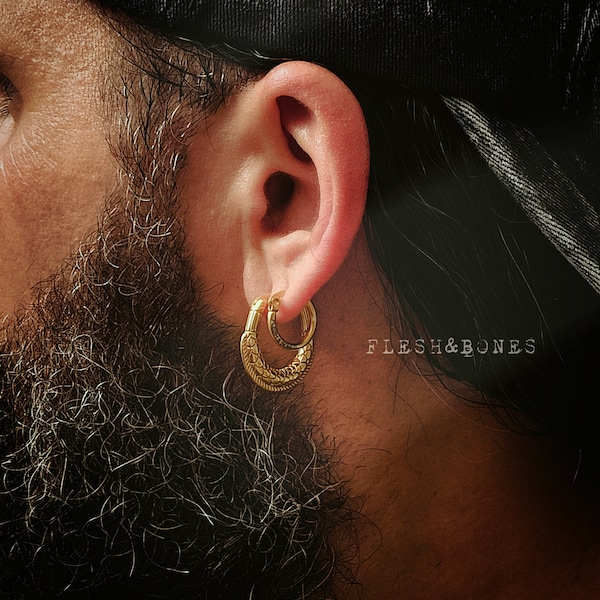 GOLDENER DRACHENSCHWANZ unisex mono Ohrring