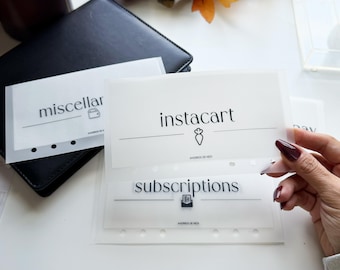 Custom Handmade Cash Envelopes with Icon | A6 and A7 Budgeting Essentials for Cash Stuffing