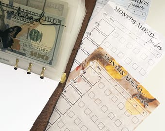Months Ahead Tracker | A6 Dashboard | Bill Pay | Budgeting Insert | Cash Envelopes System