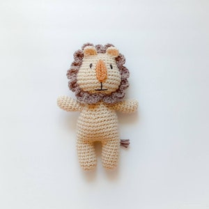 Lion plush toy, soft stuffed animal, handmade gift for babies and kids, ready to ship image 4