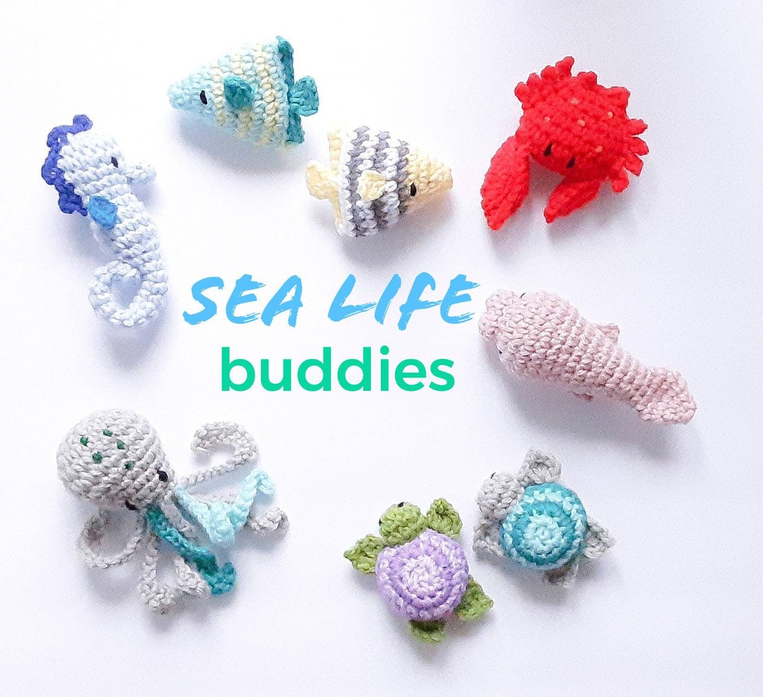 Sea Animals Mini Plush Toys, Small Gifts, Fish, Crab, Manatee, Octopus
