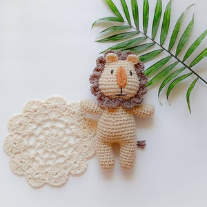 Lion plush toy, soft stuffed animal, handmade gift for babies and kids, ready to ship image 6