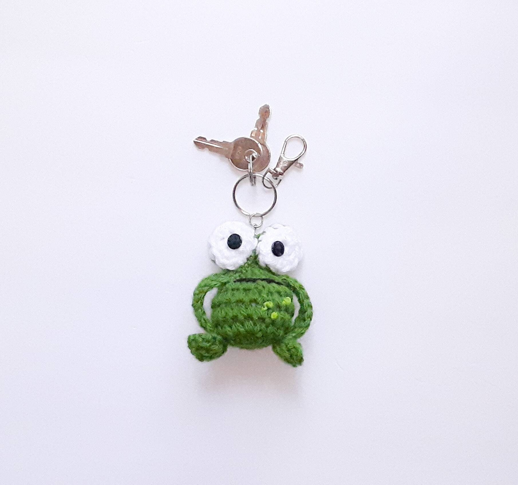 Frog Mini Stuffed Toy or Keychain Crochet Animal Small - Etsy