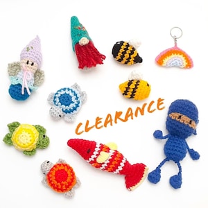 Mini crochet animals, small Plush Toys, keychains, different options, price per unit, *CLEARANCE*