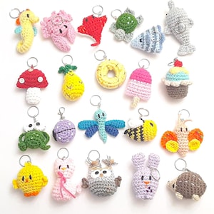 Crochet Animal Keychain: Handmade Plush Backpack Accessory