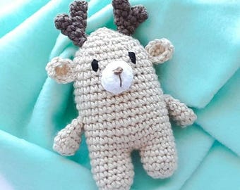 Deer Stuffed Animal: Handmade Plush Toy, Neutral Nursery Decor