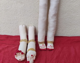 Goddess Decorated Hands and Legs | Varalakshmi Amman Pooja Festivals