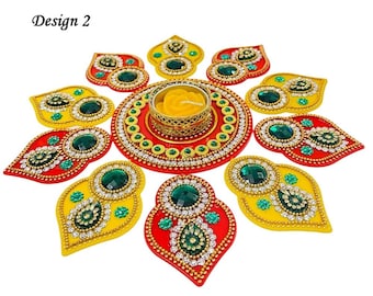 Designer Rangoli floor decoration