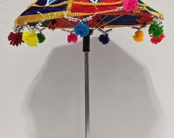 Handicraft handmade cloth umbrella Small size for God decorations II Showpiece