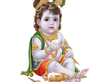 Radha Krishna Vinyl Wall Sticker: Indian Decor (15.7x19.6 inches)