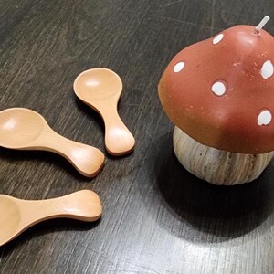 SALE! Fine and Smooth Small Wooden Spoons, 6PCS Small Soup Spoons , Wooden Teaspoon for Coffee, Tea ,Jam ,for Spices