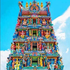Design Backdrop Curtain for Decoration Backdrop- Temple Backdrop   for Pooja Decoration Traditional -- Polyster Size---(8H*5W)