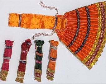 Deity Dress: Mata Ji Lehenga Chunri - Durga/Lakshmi/Saraswati/Parvati Idol