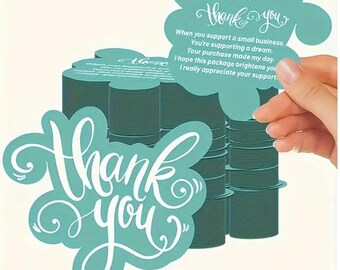 Thank you card Elegant Tokens of Gratitude with Timeless Charm - 50 cards in a pack