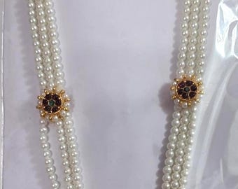 Long Haram – Kemp Dollar with Pearl & Red-White Stone Elegance