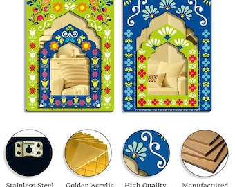 Decorative Arch Mirror Set – Design 4 (2‑Piece Wall Art Set)