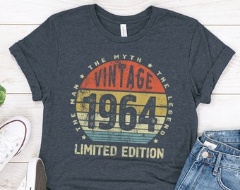 60th birthday gift Vintage 1964 shirt 60 anniversary sweatshirt for men or husband 008