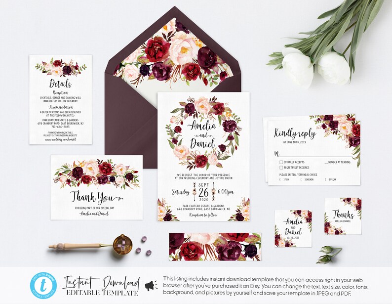 Burgundy Wedding ceremony invites Printable Marsala Marriage invitations Rustic Wedding ceremony Invitation Playing cards Template Templett invites - ESR01 graphic about Etsy Wedding Invitations Printable referred to as Burgundy Wedding ceremony invites Printable Marsala Wedding ceremony invitations Rustic Wedding day Invitation Playing cards Template Templett invites - ESR01