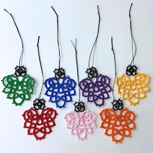 Christmas Ornament Tatting Pattern, Shuttle Tatting Pattern, Christmas Lights, Tatting Pattern, Christmas Tatting Pattern, Tatting Project.